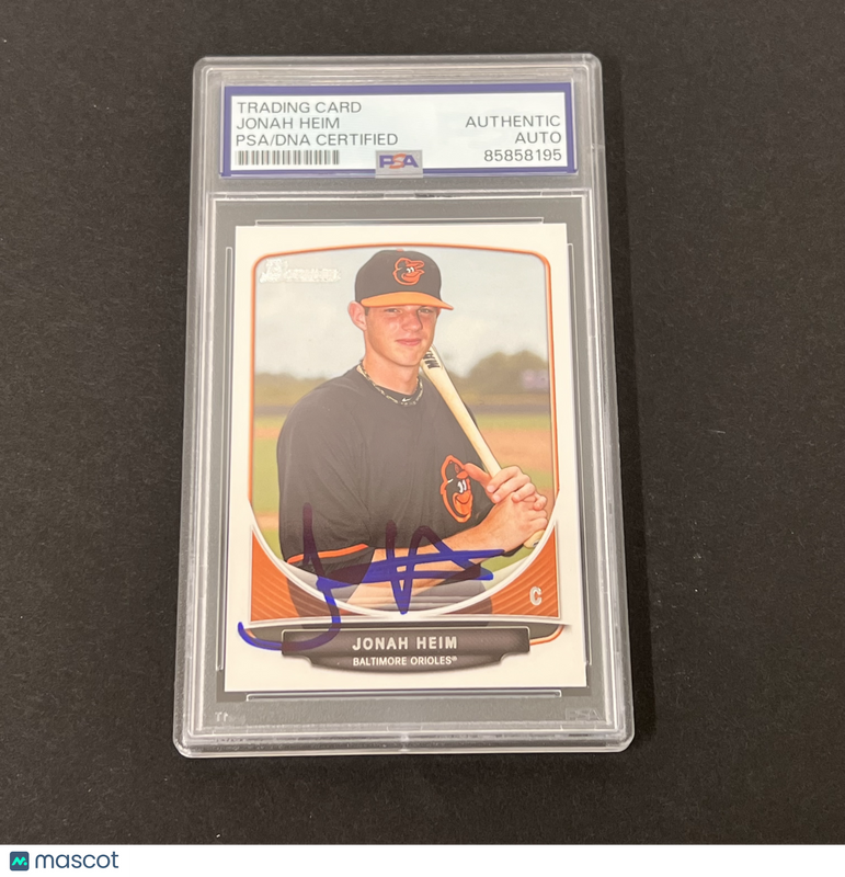 2013 Topps Bowman Briefing #BDPP50 Jonah Heim Signed Card PSA Slabbed Orioles