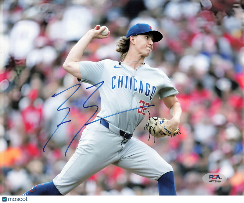 Ben Brown Chicago Cubs Signed 8x10 Photo PSA
