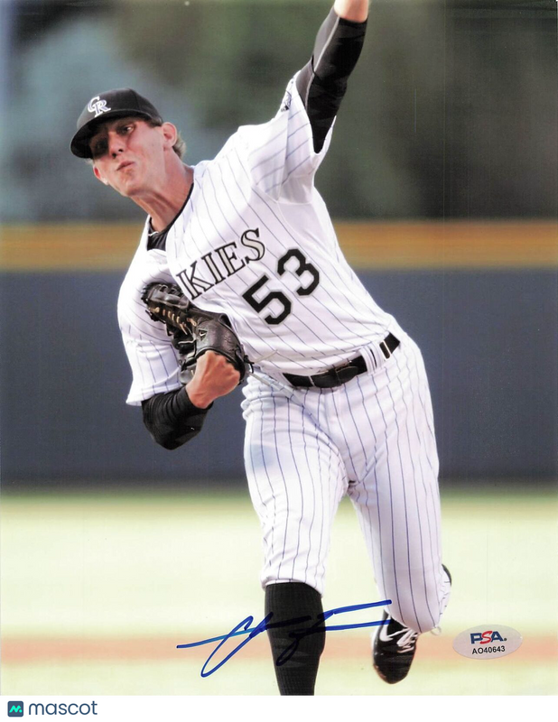 Christian Friedrich signed 8x10 photo PSA/DNA Colorado Rockies Autographed