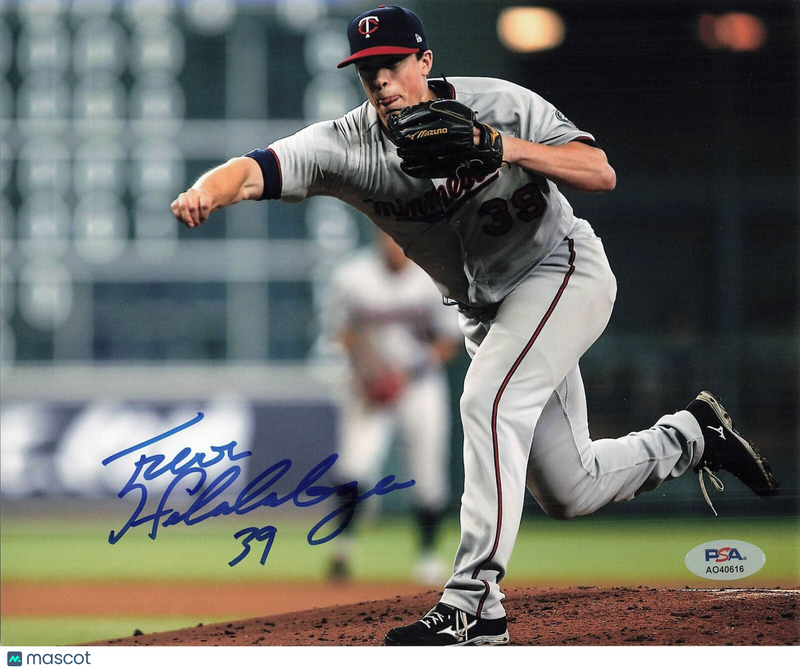 Trevor Hildenberger signed 8x10 photo PSA/DNA Minnesota Twins Autographed