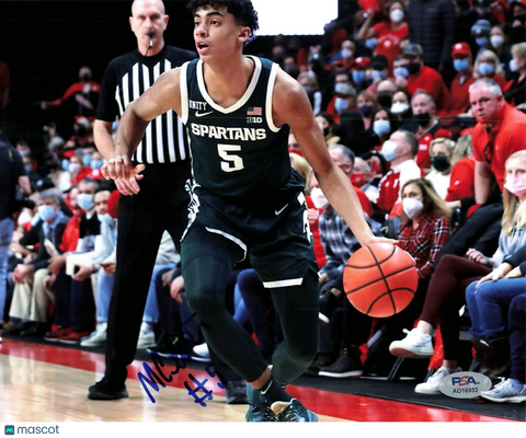 MAX CHRISTIE Signed 8x10 photo PSA/DNA Michigan State Autographed