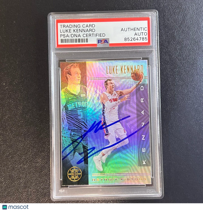 2019-20 Panini Prizm #137 Luke Kennard Signed Card AUTO PSA Slabbed Pistons