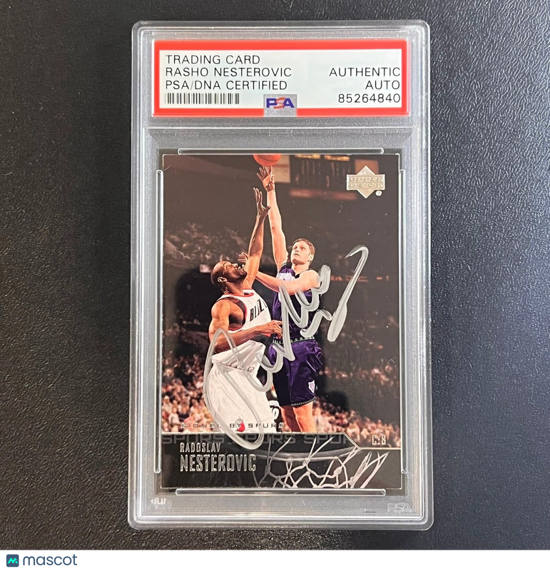 2003-04 Upper Deck #257 Radoslav Nesterovic Signed Card Auto PSA Slabbed Spurs