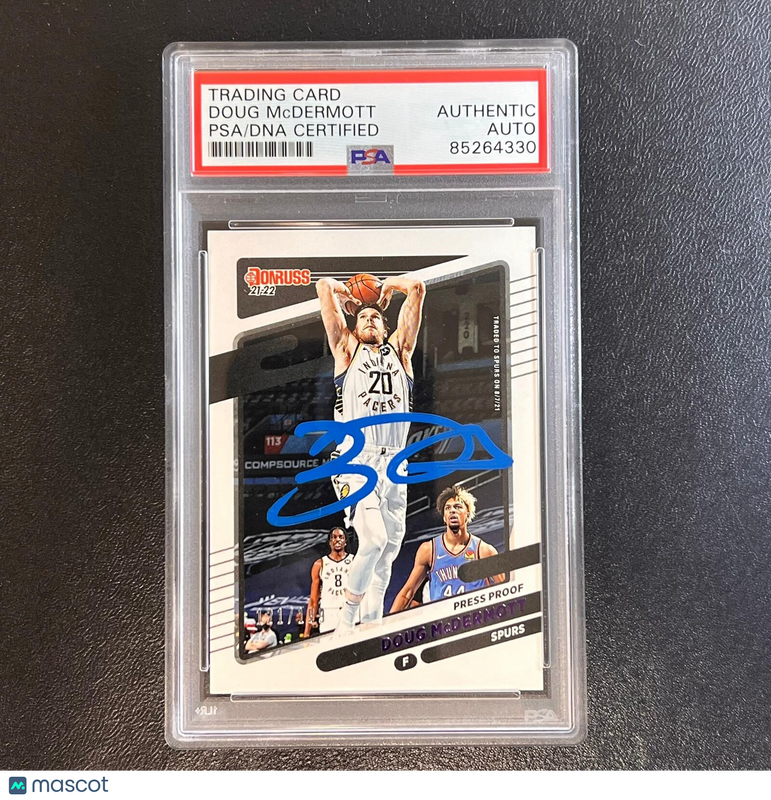 2021-22 Panini Donruss #158 Doug McDermott Signed Card AUTO PSA Slabbed Pacers