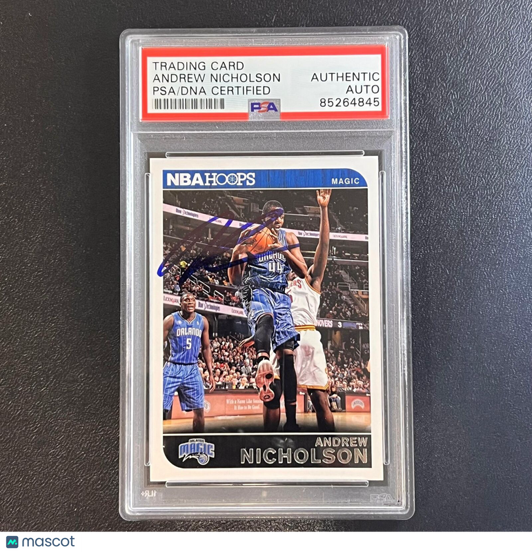 2014-15 Panini NBA Hoops #44 Andrew Nicholson Signed Card AUTO PSA Slabbed Magic
