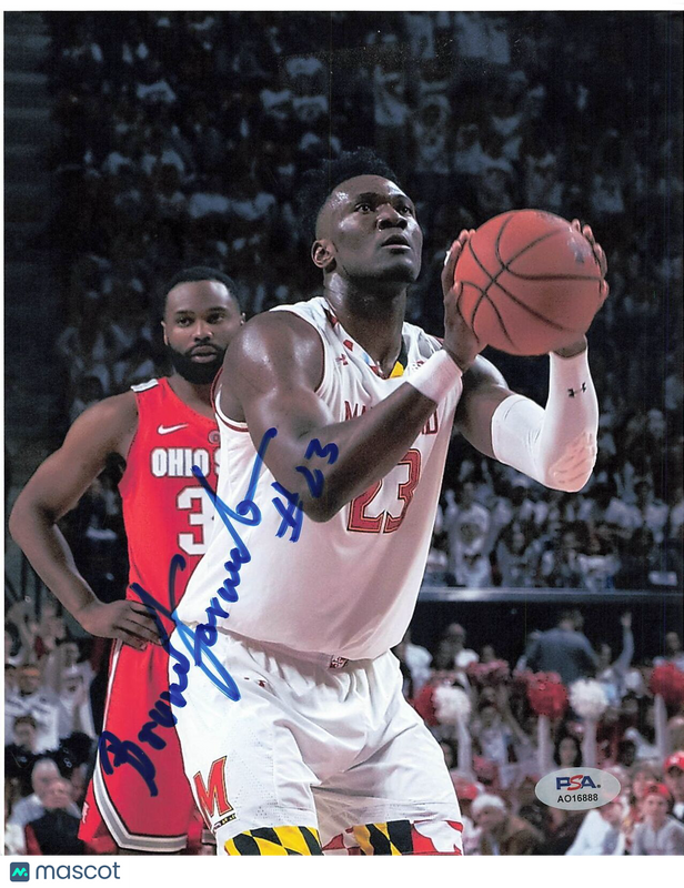 Bruno Fernando signed 8x10 photo PSA/DNA Maryland Terrapins Autographed