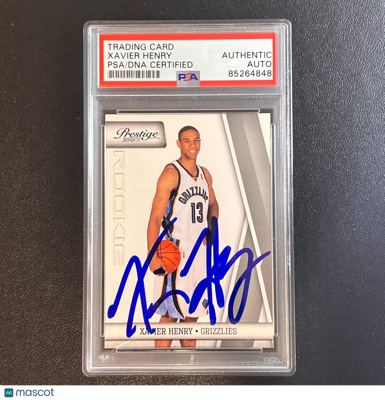 2010-11 Panini Prestige #222 Xavier Henry Signed Card AUTO PSA Slabbed Grizzlies