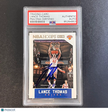 2015-16 Panini NBA Hoops #252 Lance Thomas Signed Card AUTO PSA Slabbed Knicks