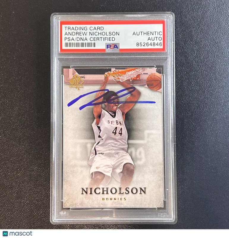 2012-13 Upper Deck SPA #221 Andrew Nicholson Signed Card AUTO PSA Slabbed Bonnie