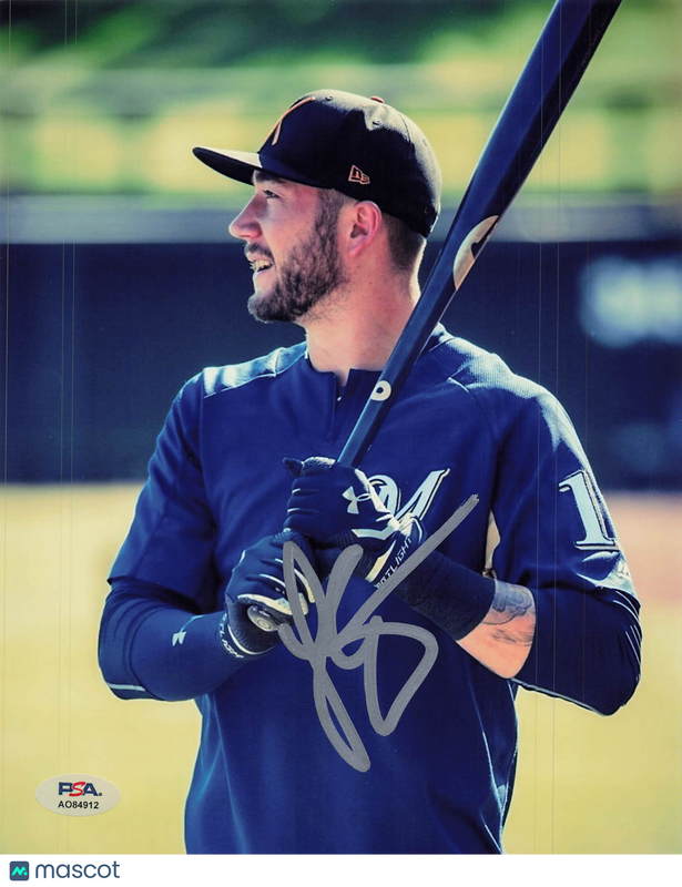 Jonathan Lucroy Milwaukee Brewers Signed 8x10 Photo PSA