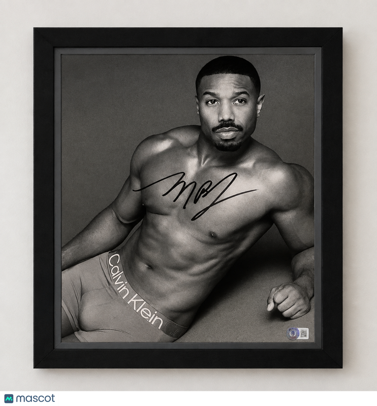 Michael B. Jordan Signed 11x14 Framed Photo Calvin Klein PSA Autographed