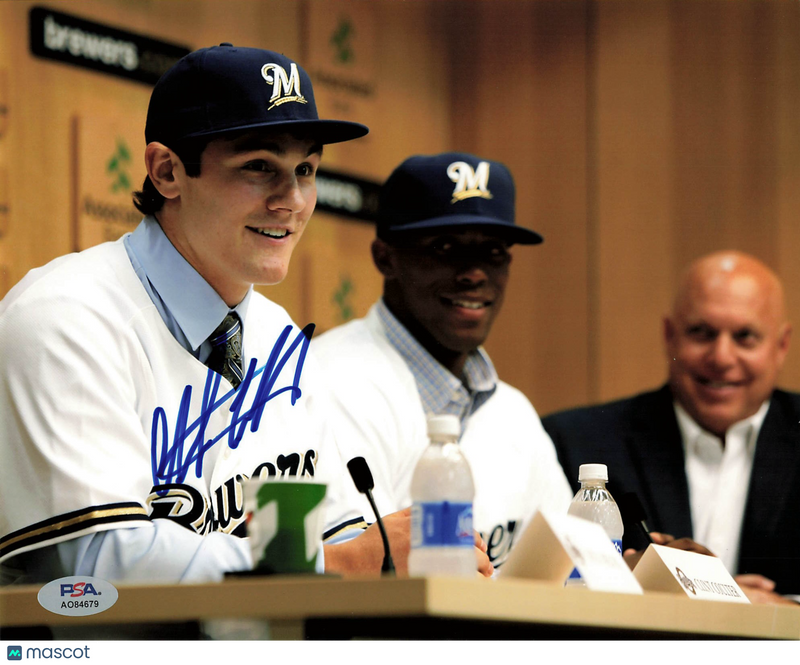 Clint Coulter Milwaukee Brewers Signed 8x10 Photo PSA