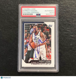 2018-19 NBA Hoops #120 Derrick Favors Signed Card AUTO PSA Slabbed Jazz
