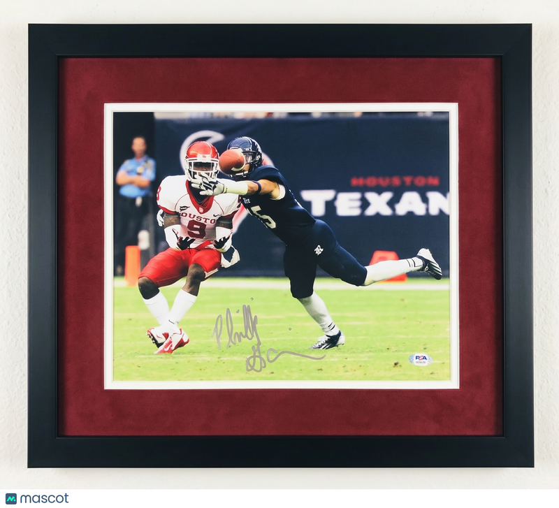 Phillip Gaines Signed Rice Owls Football 11x14 Custom Framed Photo PSA Auth