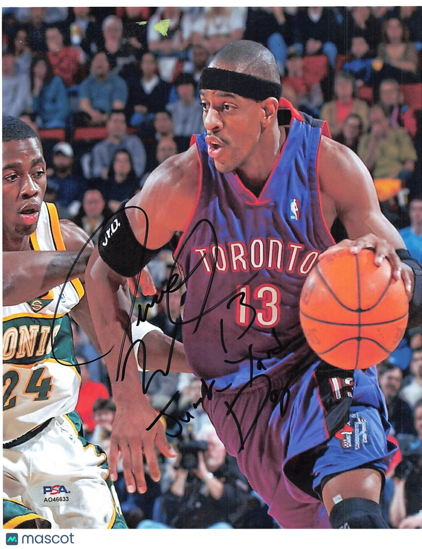 Linton Johnson signed 8x10 photo PSA/DNA Toronto Raptors Autographed