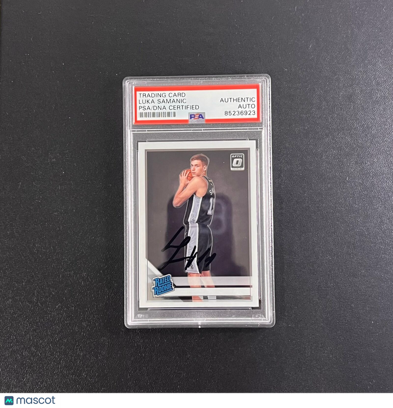 2019-20 Panini Donruss Optic #176 Luka Samanic Signed Card AUTO PSA Slabbed Spur