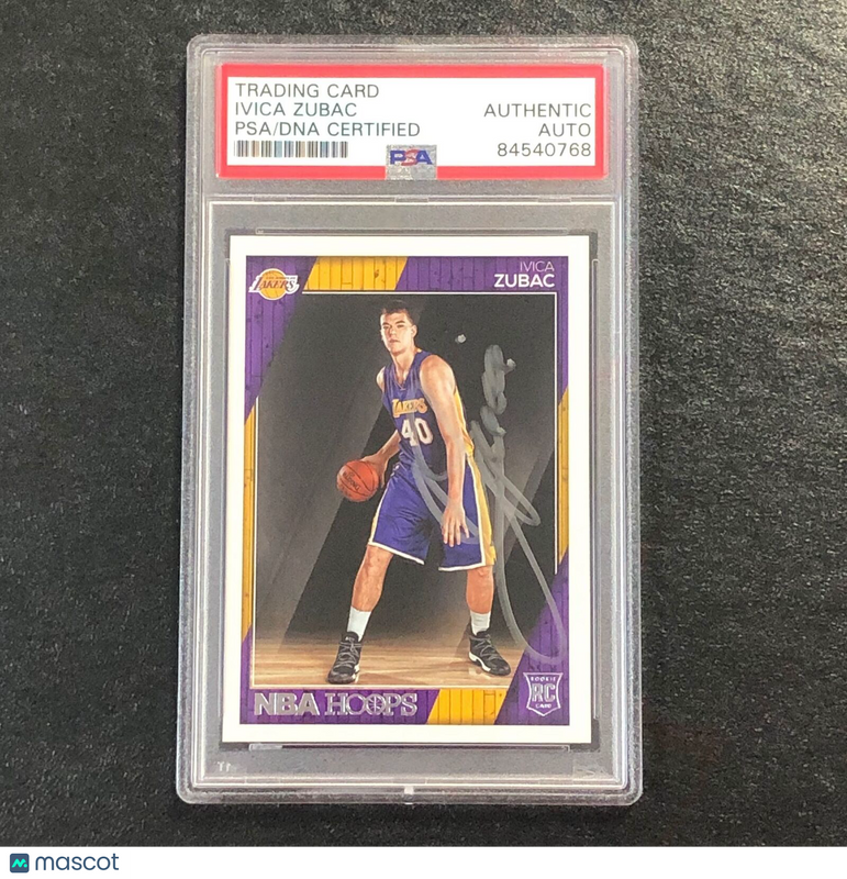 2016-17 NBA Hoops #288 Ivica Zubac Signed Card AUTO PSA Slabbed RC Lakers