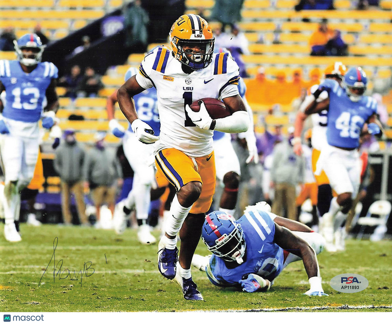 Kayshon Boutte LSU Tigers Signed Football 8x10 Photo