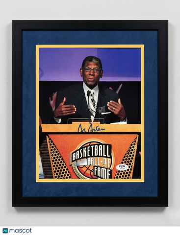 Al Attles Golden State Warriors Signed Basketball 8x10 Custom Framed Photo PSA