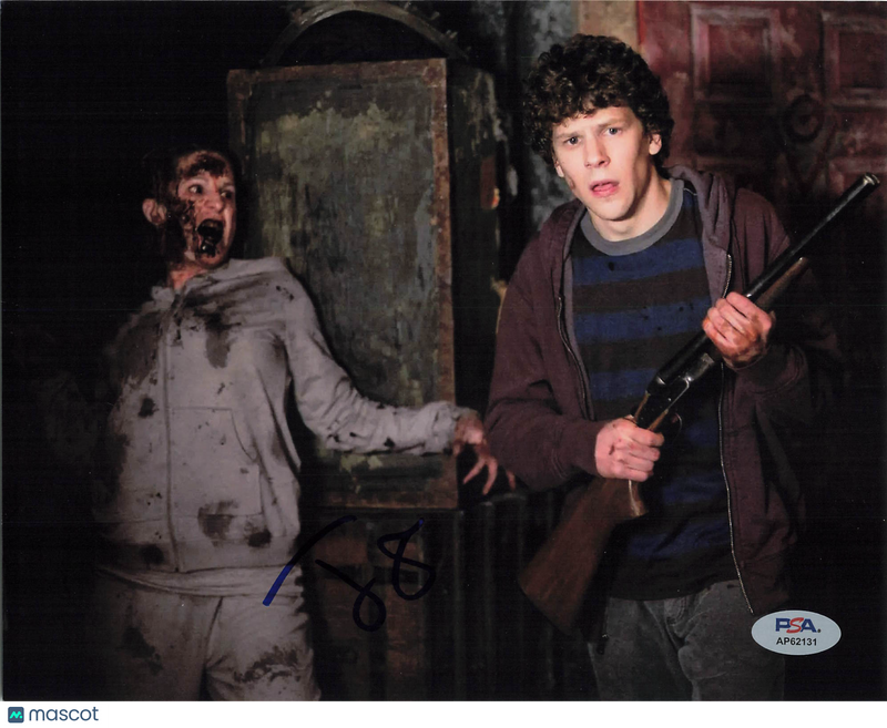 Jesse Eisenberg Signed 8x10 Zombieland Photo PSA Autographed
