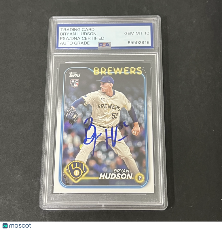 2023 Update Series One #US105 Bryan Hudson signed Rookie card PSA Auto 10