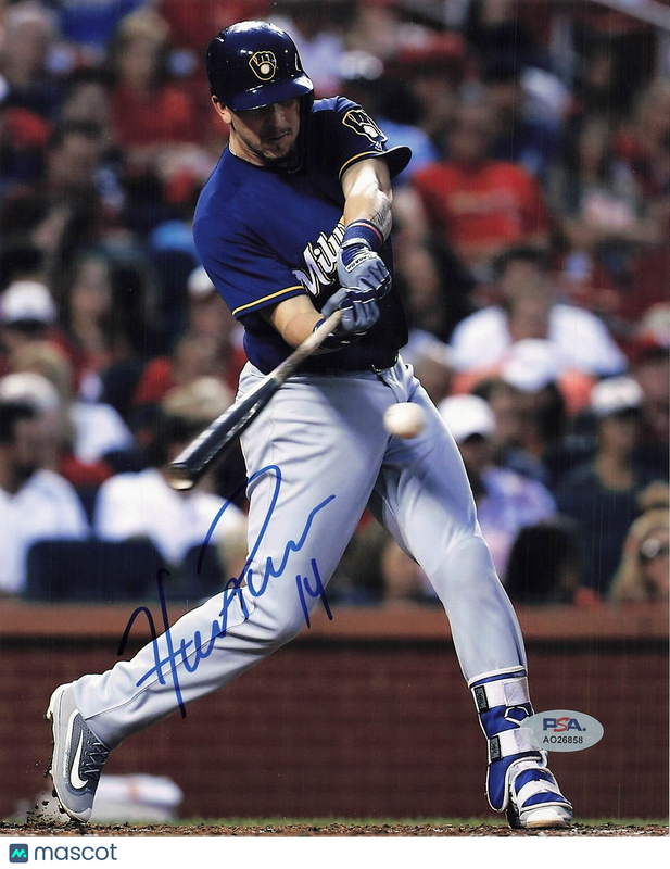 Hernan Perez signed 8x10 photo PSA/DNA Milwaukee Brewers Autographed