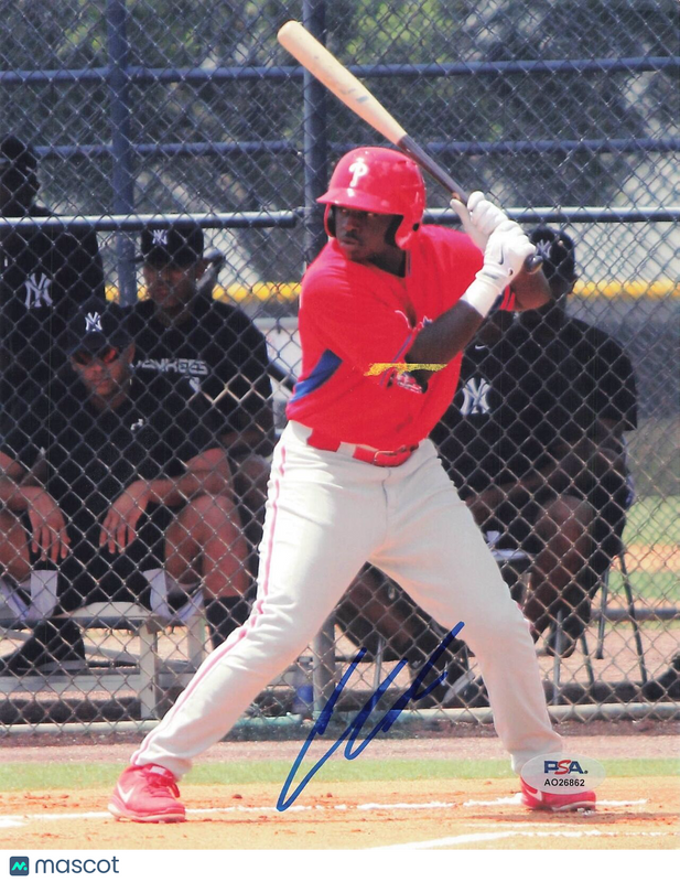 Cornelius Randolph signed 8x10 photo PSA/DNA Philadelphia Phillies Autographed