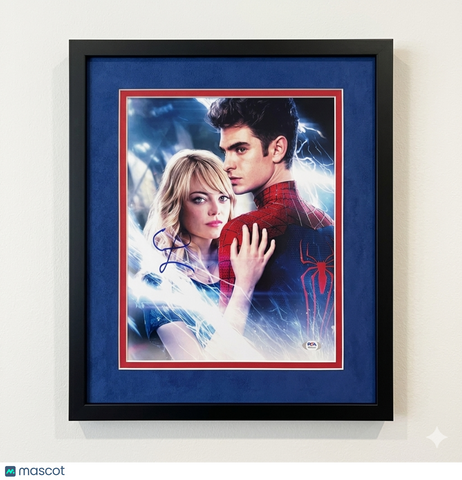 Emma Stone Signed 11x14 The Amazing Spider-Man 2 Custom Framed Photo PSA