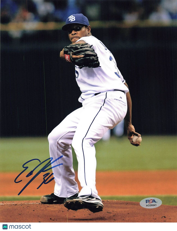Edwin Jackson signed 8x10 photo PSA/DNA Autographed Tampa Bay Rays
