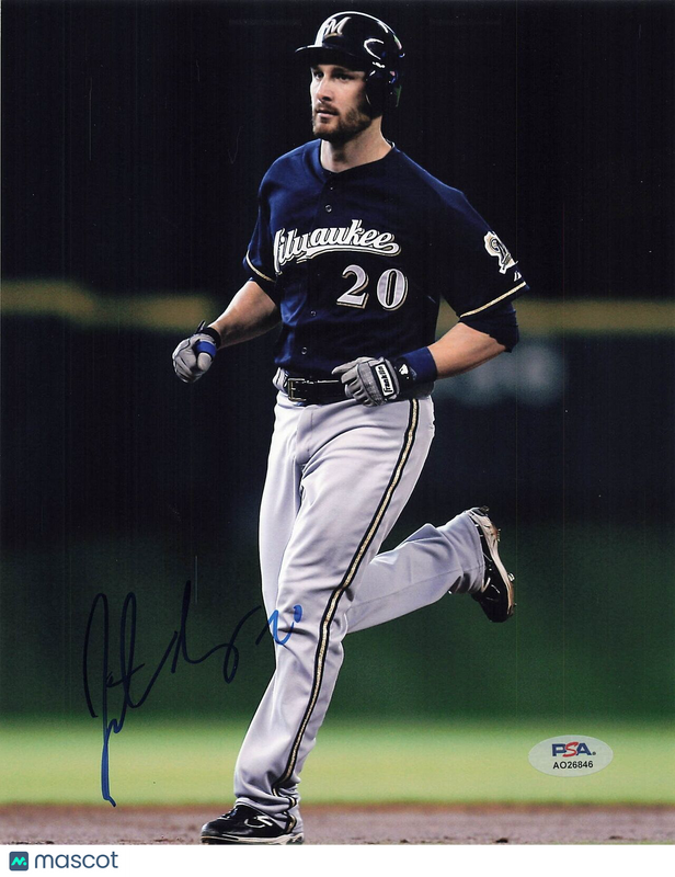 Jonathan Lucroy signed 8x10 photo PSA/DNA Milwaukee Brewers Autographed