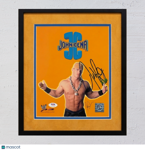 John Cena Signed Wrestling 8x10 Custom Framed Photo PSA Autographed