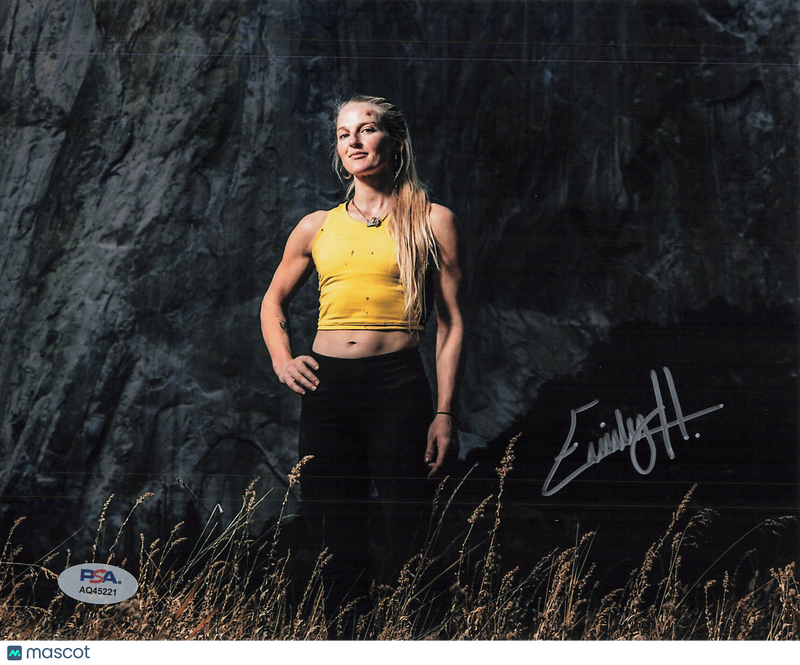 Emily Harrington Signed Rock Climbing / Mountaineering 8x10 Photo PSA