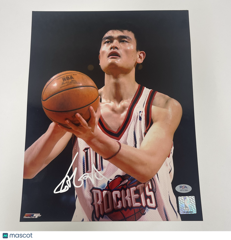 Yao Ming Signed 11x14 Photo PSA Houston Rockets