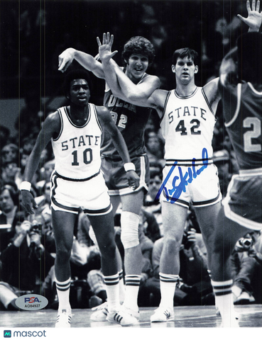 Tim Stoddard NC State Wolfpack Signed Basketball 8x10 Photo PSA