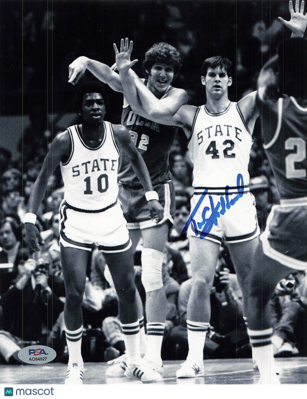 Tim Stoddard NC State Wolfpack Signed Basketball 8x10 Photo PSA