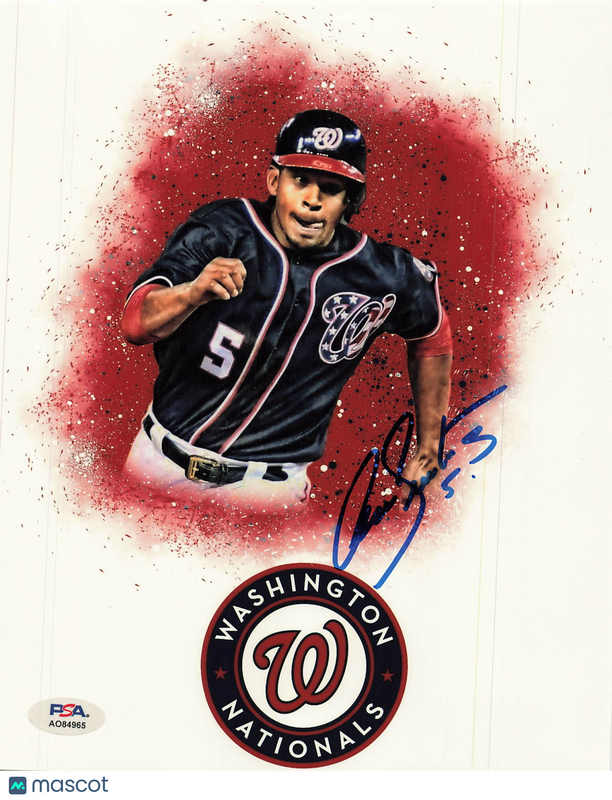 Adrian Sanchez Washington Nationals Signed 8x10 Photo PSA