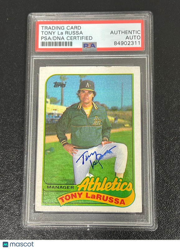 1989 Topps #224 Tony La Russa Signed Card Auto PSA Slabbed Oakland Athletics