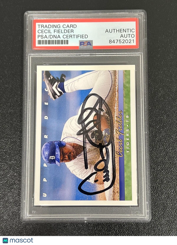 1993 Upperdeck #564 Cecil Fielder Signed Card PSA Slabbed Auto Tigers
