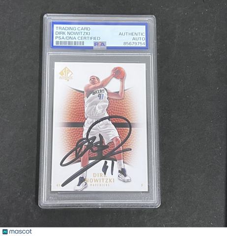 2008 Dirk Nowitzki Upper Deck SPA#98 Signed Card PSA Auto Auth Autographed