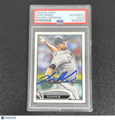 2012-13 Topps #311 John Danks Signed Card PSA Slabbed AUTO White Sox