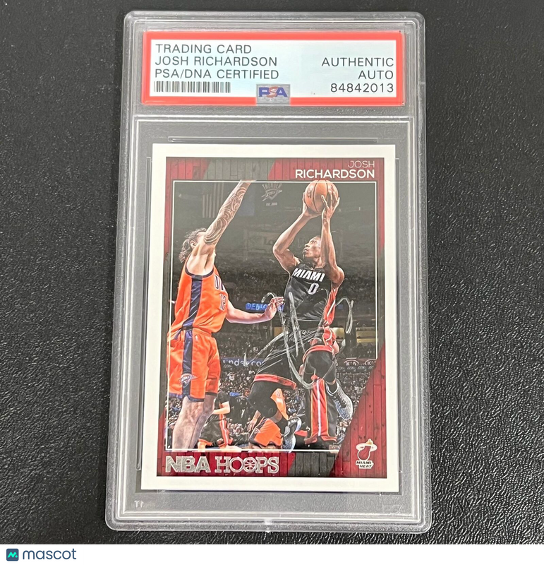 2016-17 Panini Hoops #189 Josh Richardson Signed Card AUTO PSA Slabbed Heat