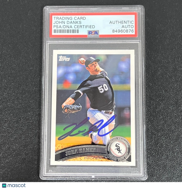 2011-2012 Topps #CWS7 John Danks Signed Card PSA Slabbed AUTO White Sox