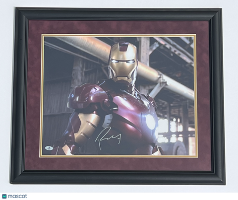 Robert Downey Jr. signed Iron Man Framed Photo Display BAS Autographed 23x26