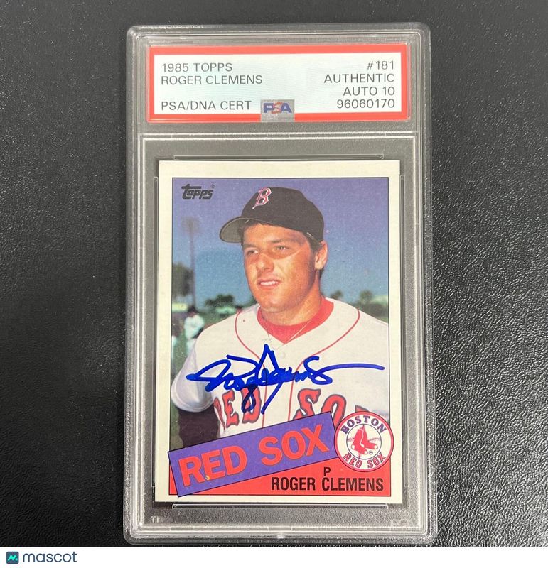 1985 Topps #181 Roger Clemens Signed Card PSA Slabbed AUTO 10 Red Sox