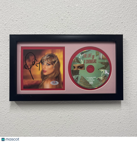 Taylor Swift Signed The Life of a Showgirl Custom Framed CD Album PSA Auto