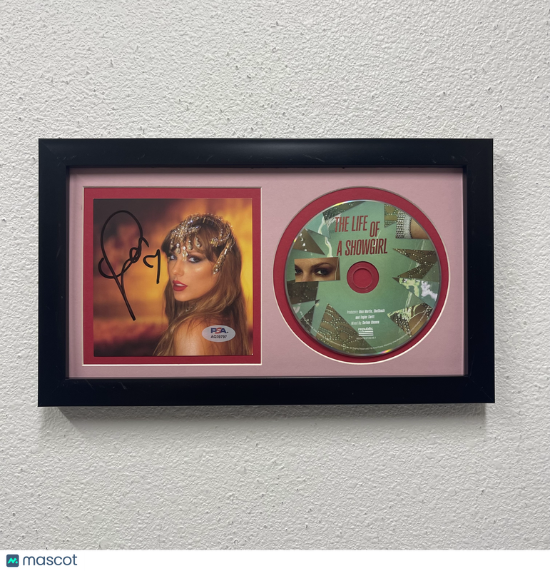 Taylor Swift Signed The Life of a Showgirl Framed Display CD Album PSA Auto