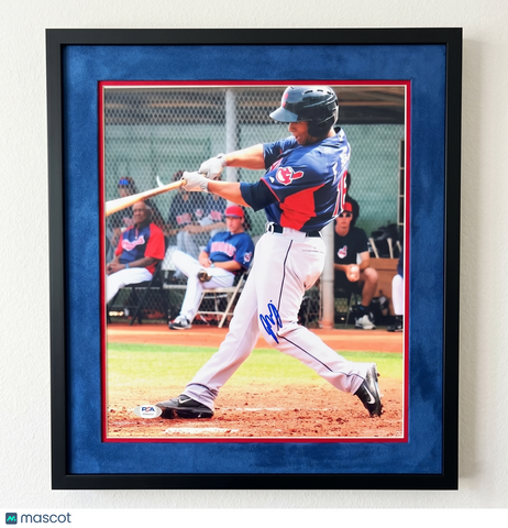 Francisco Mejia Cleveland Indians Signed 11x14 Custom Framed Photo PSA