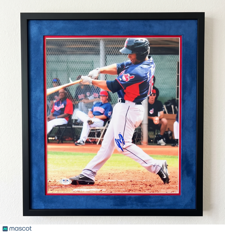 Francisco Mejia Cleveland Indians Signed 11x14 Custom Framed Photo PSA