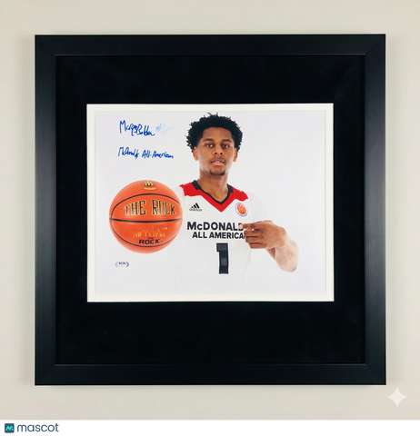 Marques Bolden Duke Blue Devils Signed Basketball 11x14 Custom Framed Photo PSA
