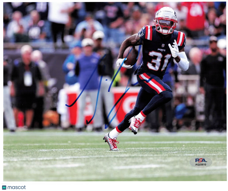 Jonathan Jones Signed New England Patriots Football 8x10 Photo PSA Autographed
